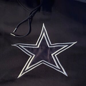 Nike Black Hoodie with Star and Cowboys Patch
